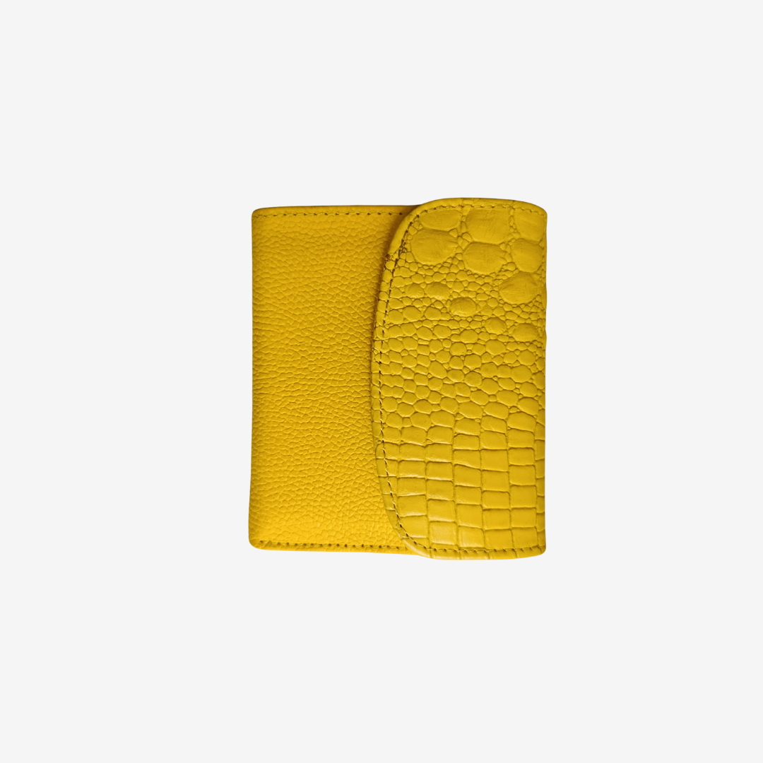 Billetera Elise en cuero Amarillo - RagazzaBolsos