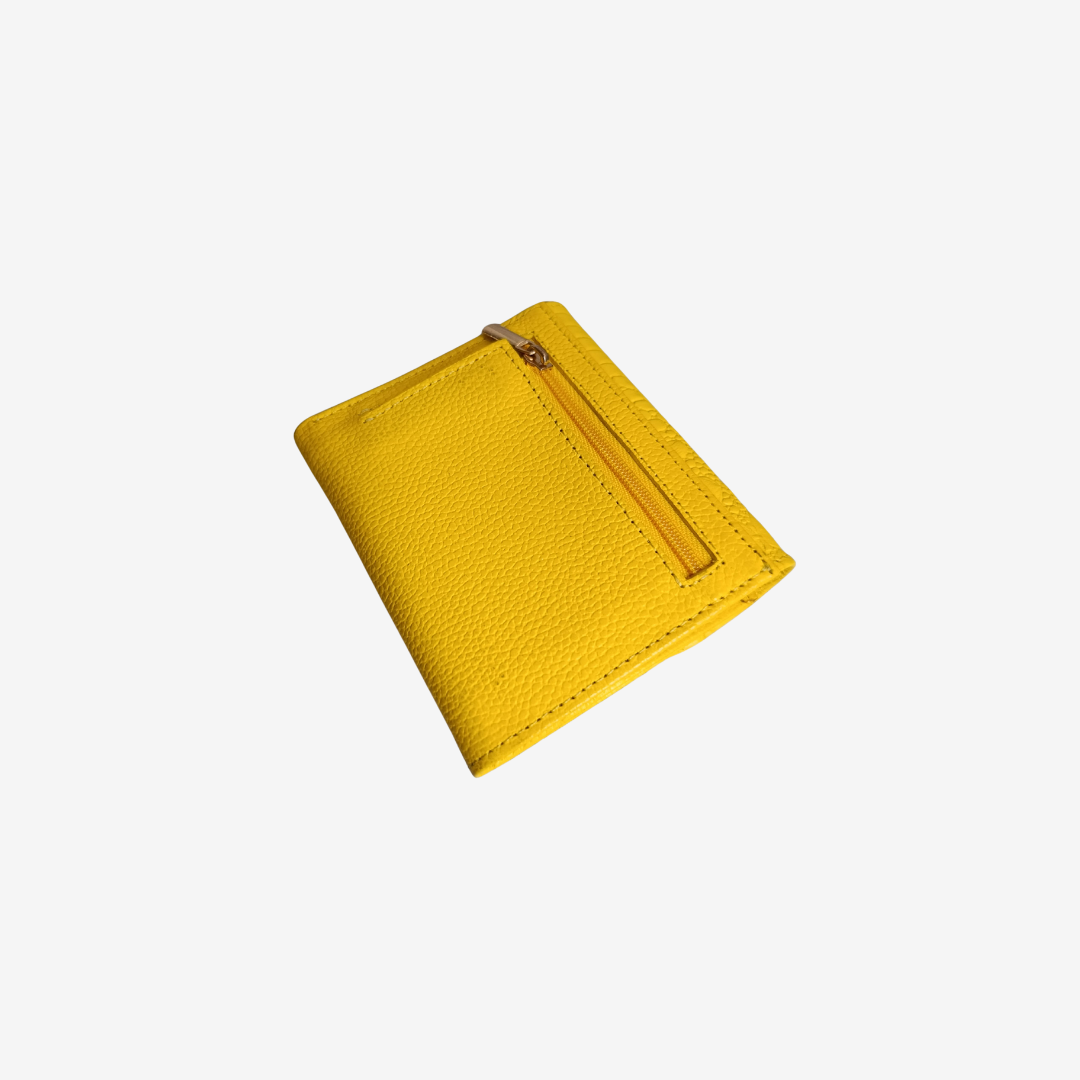 Billetera Elise en cuero Amarillo - RagazzaBolsos