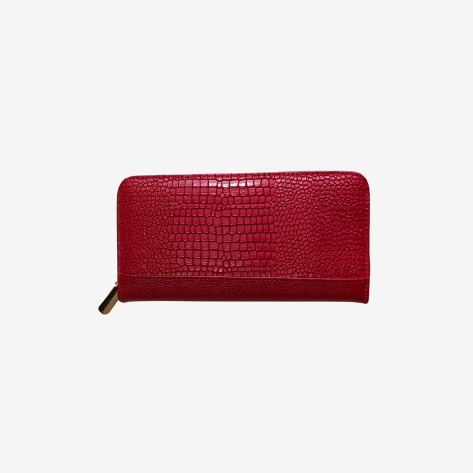 Billetera de mujer en cuero color rojo Ref. Moly - RagazzaBolsos