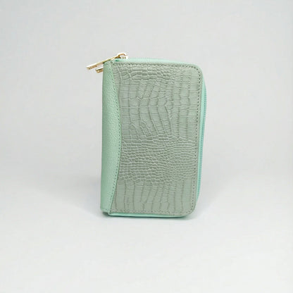 Billetera Moma en cuero Verde Claro - RagazzaBolsos
