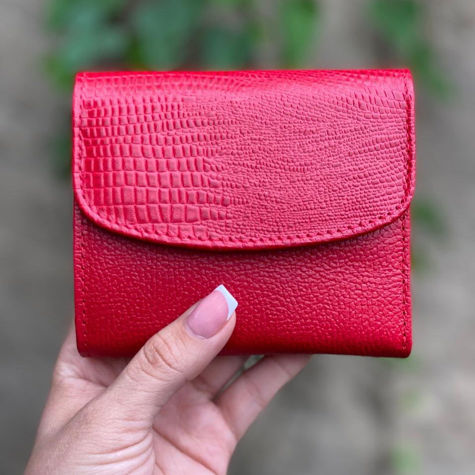 Billetera Elise en cuero Rojo - RagazzaBolsos
