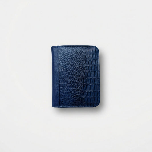 Billetera Zafiro en cuero Azul Marino - RagazzaBolsos