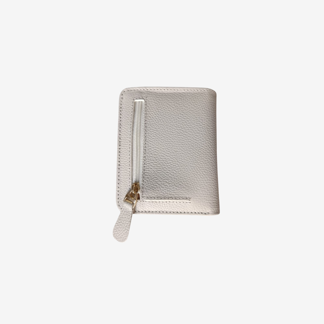 Billetera Zafiro en Cuero Beige - RagazzaBolsos
