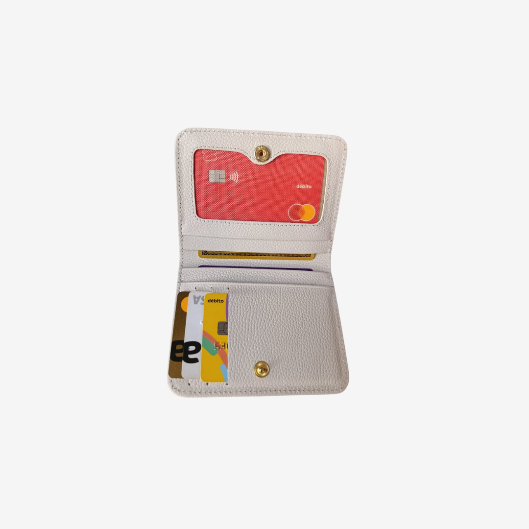 Billetera Zafiro en Cuero Beige - RagazzaBolsos