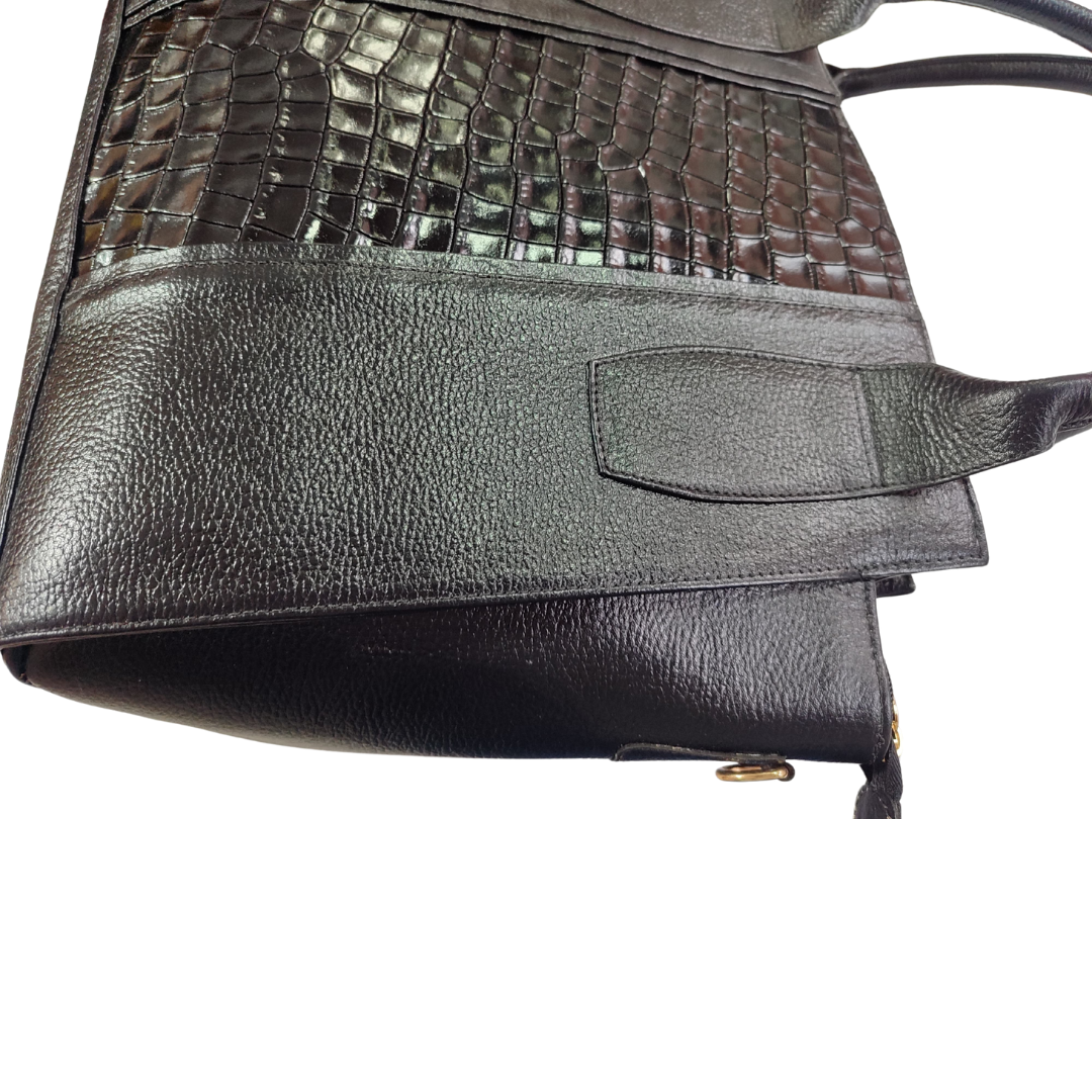 Cartera sofia en cuero - negro - RagazzaBolsos