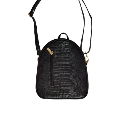 Morral marfil en cuero Negro - RagazzaBolsos