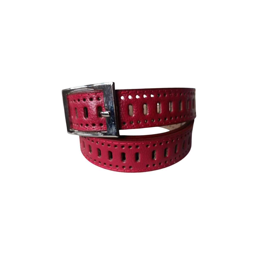 CINTURON ORION EN CUERO ROJO - RagazzaBolsos