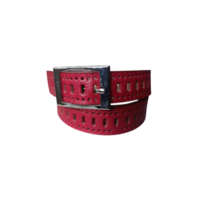 CINTURON ORION EN CUERO ROJO - RagazzaBolsos