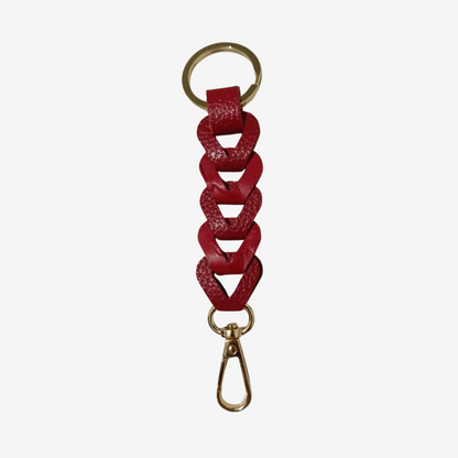 Llavero Luster en cuero Rojo - RagazzaBolsos