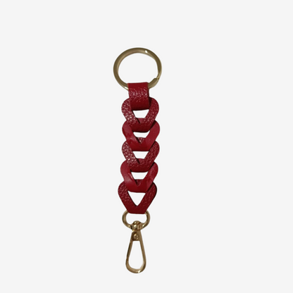 Llavero Luster en cuero Rojo - RagazzaBolsos
