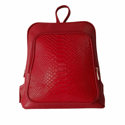 Morral Amatista para mujer en Cuero combinado con Folias Ref: 2207