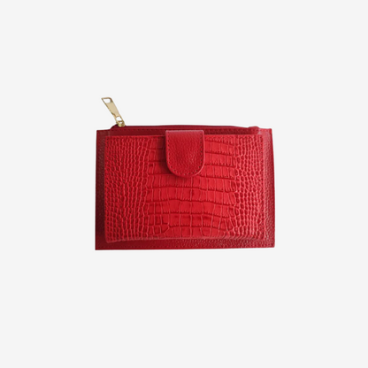 Tarjetero Summer En Cuero Rojo - RagazzaBolsos